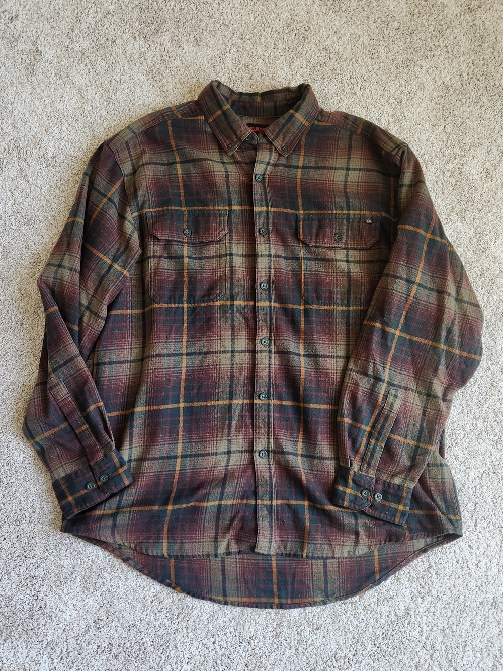 Wolverine Men's Plaid Button-Down Shirt